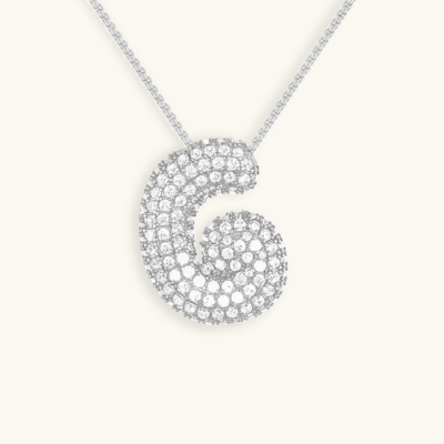 Collier initiales dorées scintillantes