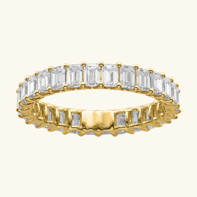 Bague dorée Athena taille émeraude