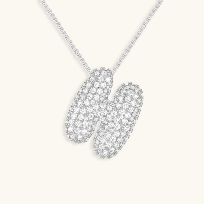 Collier initiales dorées scintillantes