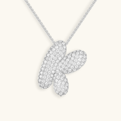 Collier initiales dorées scintillantes