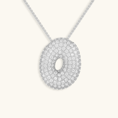 Collier initiales dorées scintillantes