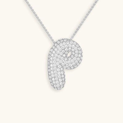 Collier initiales dorées scintillantes
