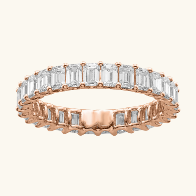 Bague dorée Athena taille émeraude