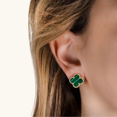 Boucles d'oreilles trèfles raffinées