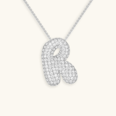 Collier initiales dorées scintillantes