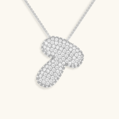 Collier initiales dorées scintillantes