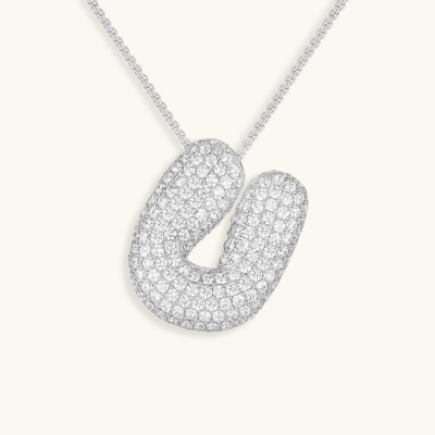 Collier initiales dorées scintillantes