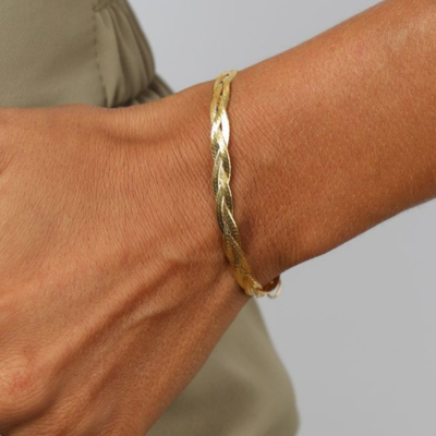 Bracelet doré tressé Palm