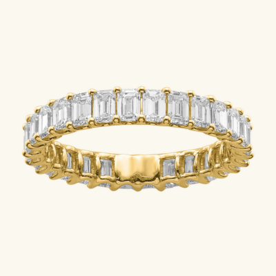 Bague dorée Athena taille émeraude