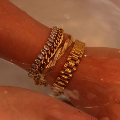 Title: Bracelet maillons dorés Heritage