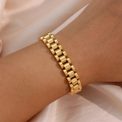 Title: Bracelet maillons dorés Heritage