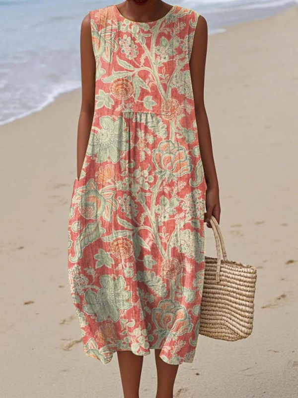 Béatrice | La fraîcheur de l'imprimé floral midi