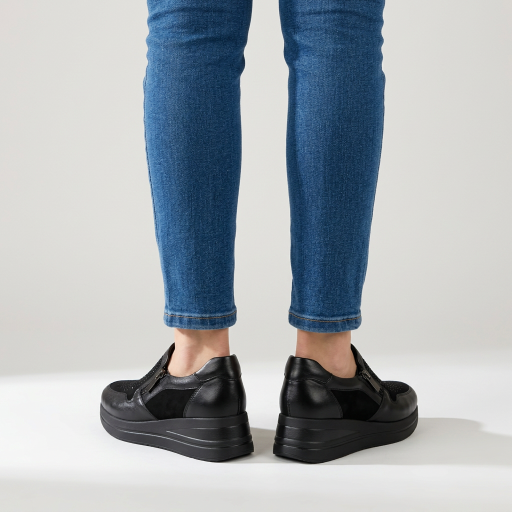 Justine basket femme détail matière