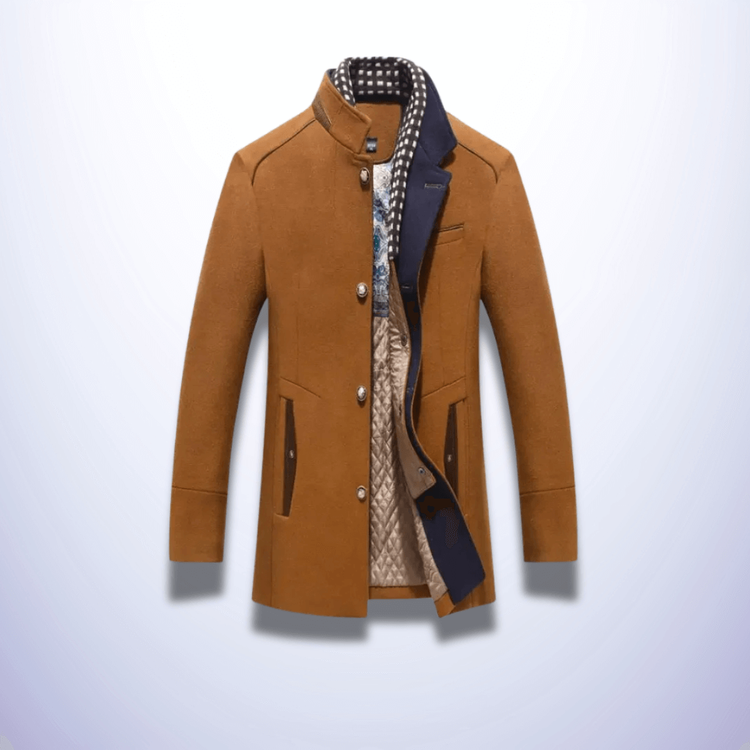 Exeter | Manteau d'hiver avec col en écharpe épais