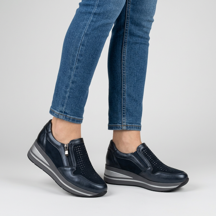 Justine basket femme confort coloris gris