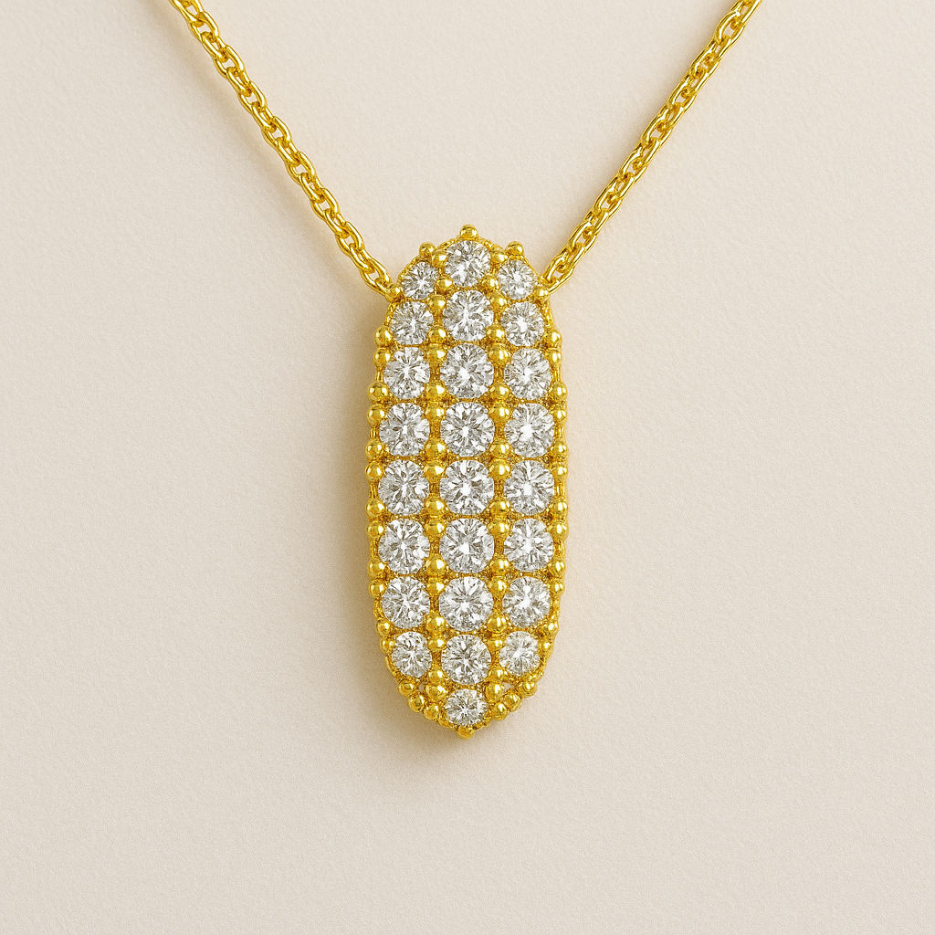 Collier initiales dorées scintillantes