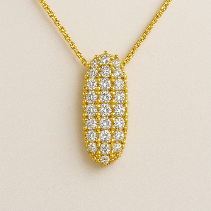Collier initiales dorées scintillantes
