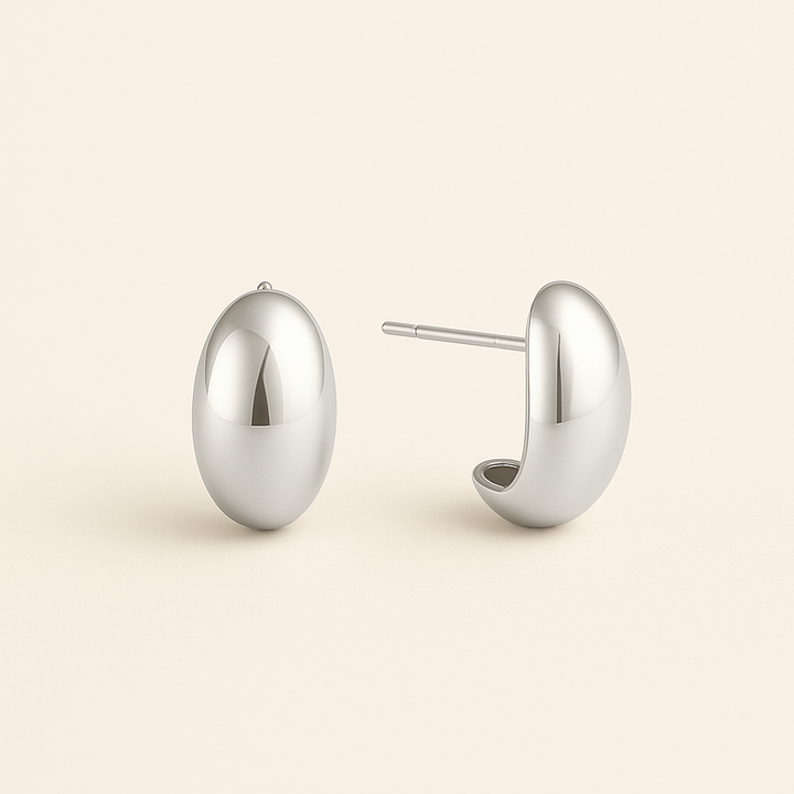 Boucles d'oreilles puces dômes dorées Celeste