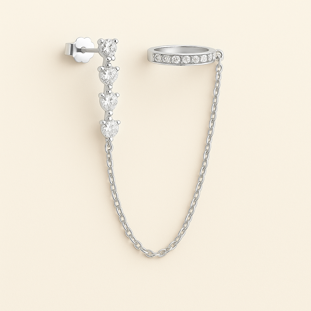 Boucles d'oreilles manchette dorées Audra