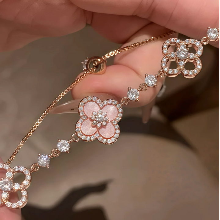 Bracelet trèfle rose Sakura
