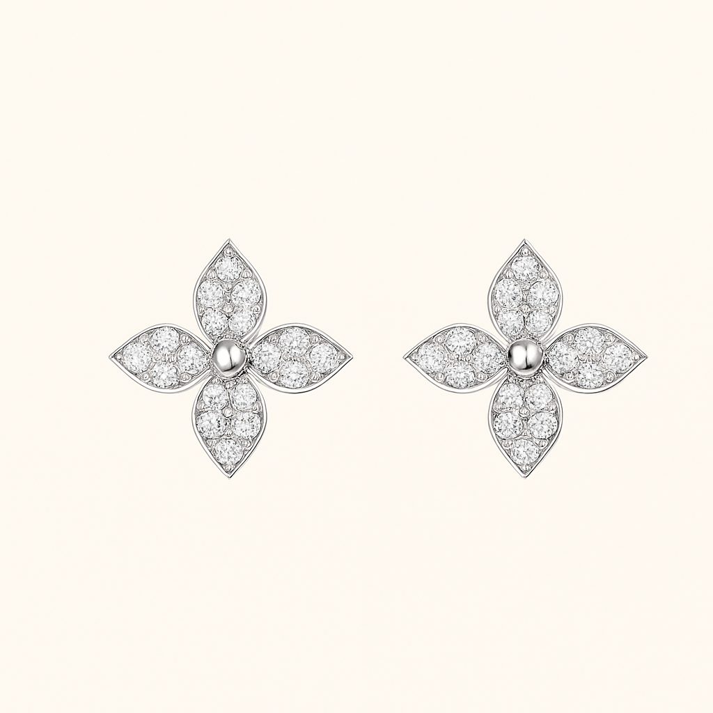 Boucles d'oreilles fleuries Nicole