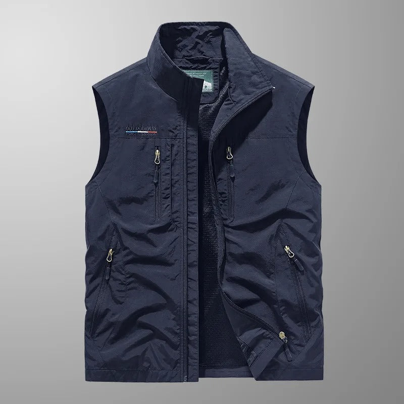 Stuart - Gilet Cargo Extensible et Respirant à Multi-Poches