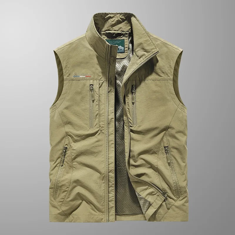 Stuart - Gilet Cargo Extensible et Respirant à Multi-Poches