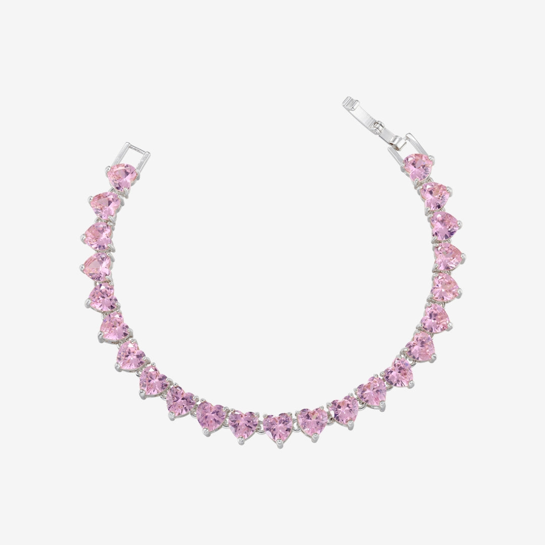 Bracelet doré cœur rose Amalfi