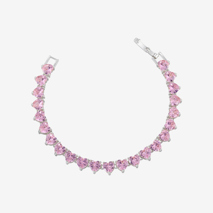 Bracelet doré cœur rose Amalfi