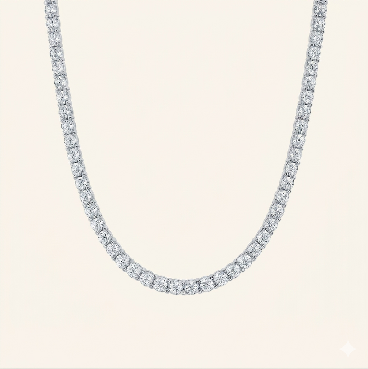 Collier tennis classique doré