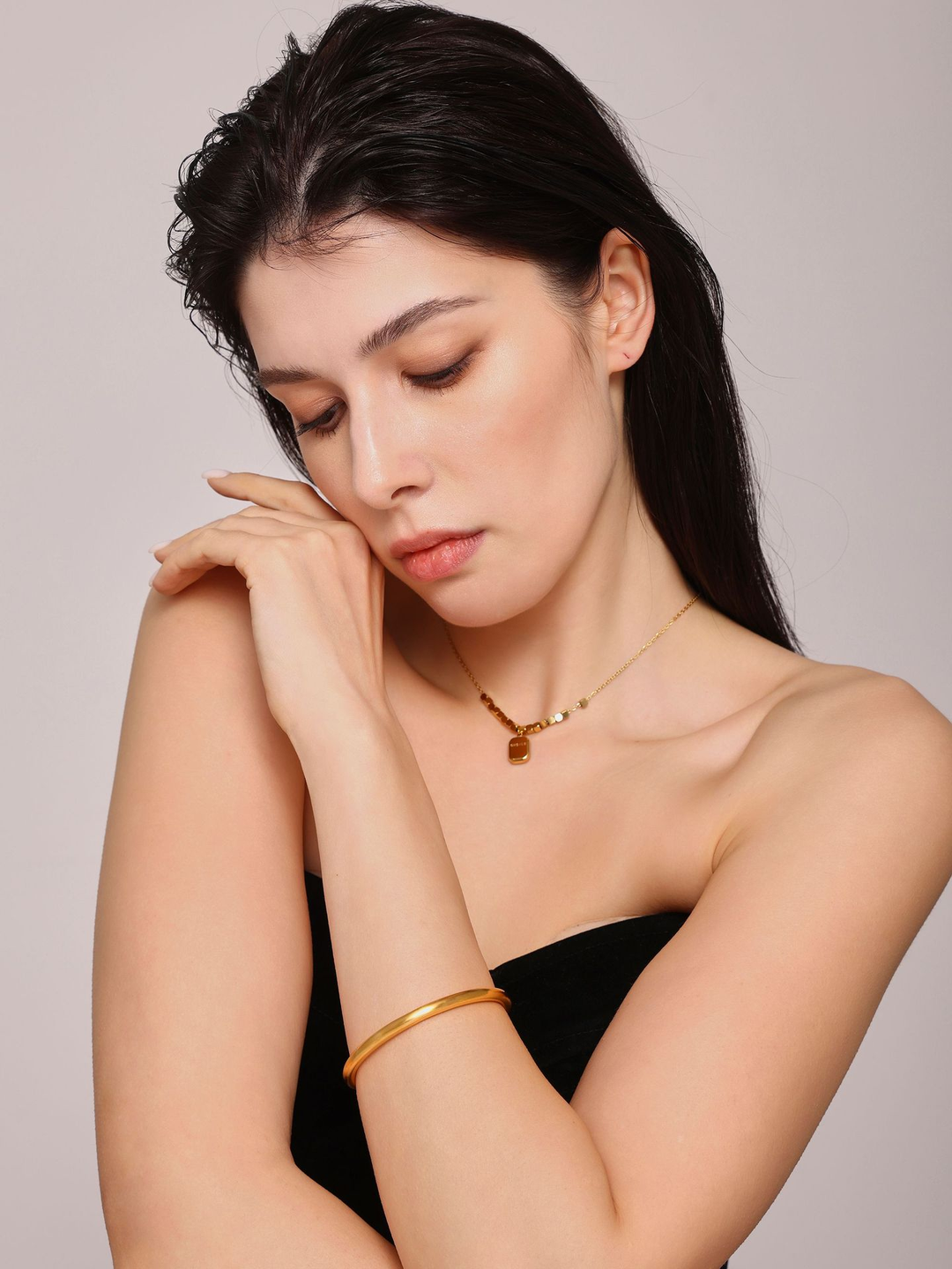 Bracelet jonc doré Aurora