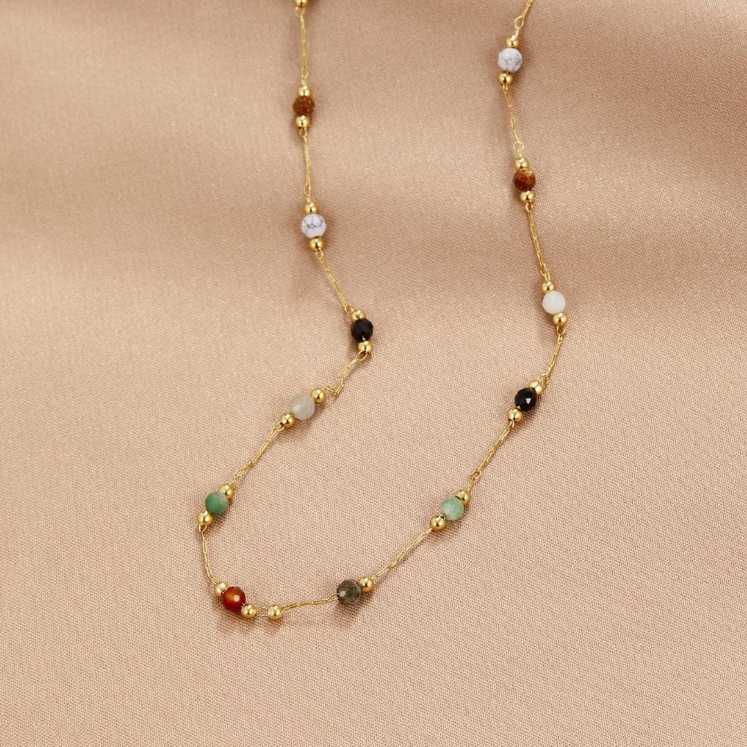Élodie | Collier en Gemmes Colorées