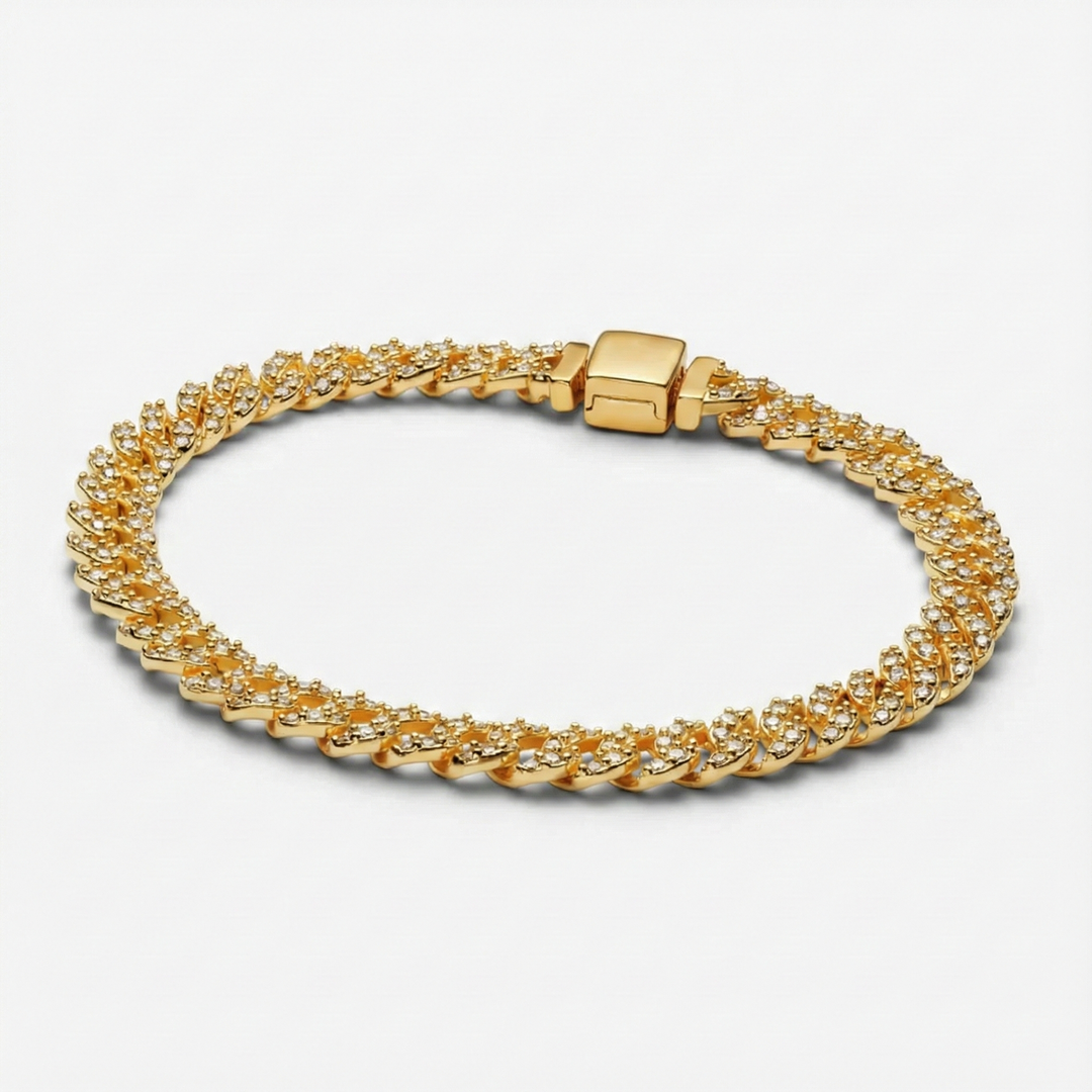 Adele | Bracelet cubain en moissanite