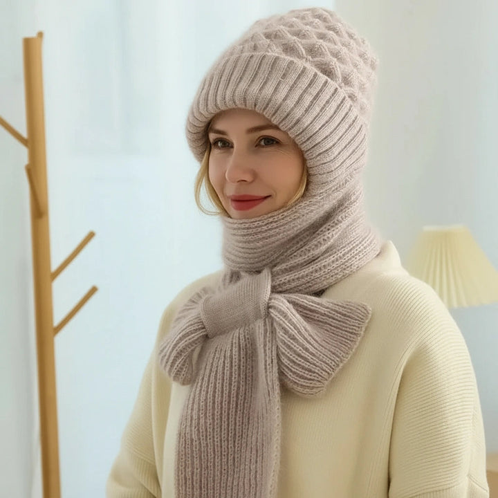 Marie-Claire™ | Ensemble bonnet & écharpe chaud et élégant