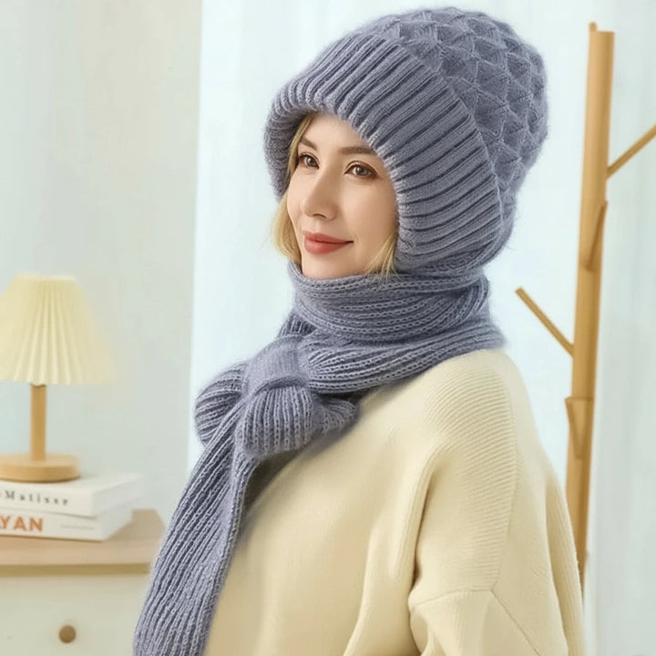 Marie-Claire™ | Ensemble bonnet & écharpe chaud et élégant