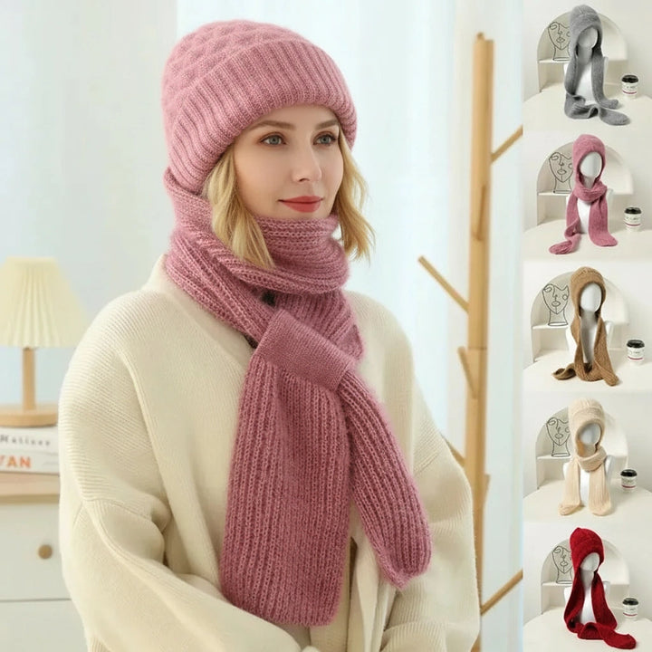 Marie-Claire™ | Ensemble bonnet & écharpe chaud et élégant