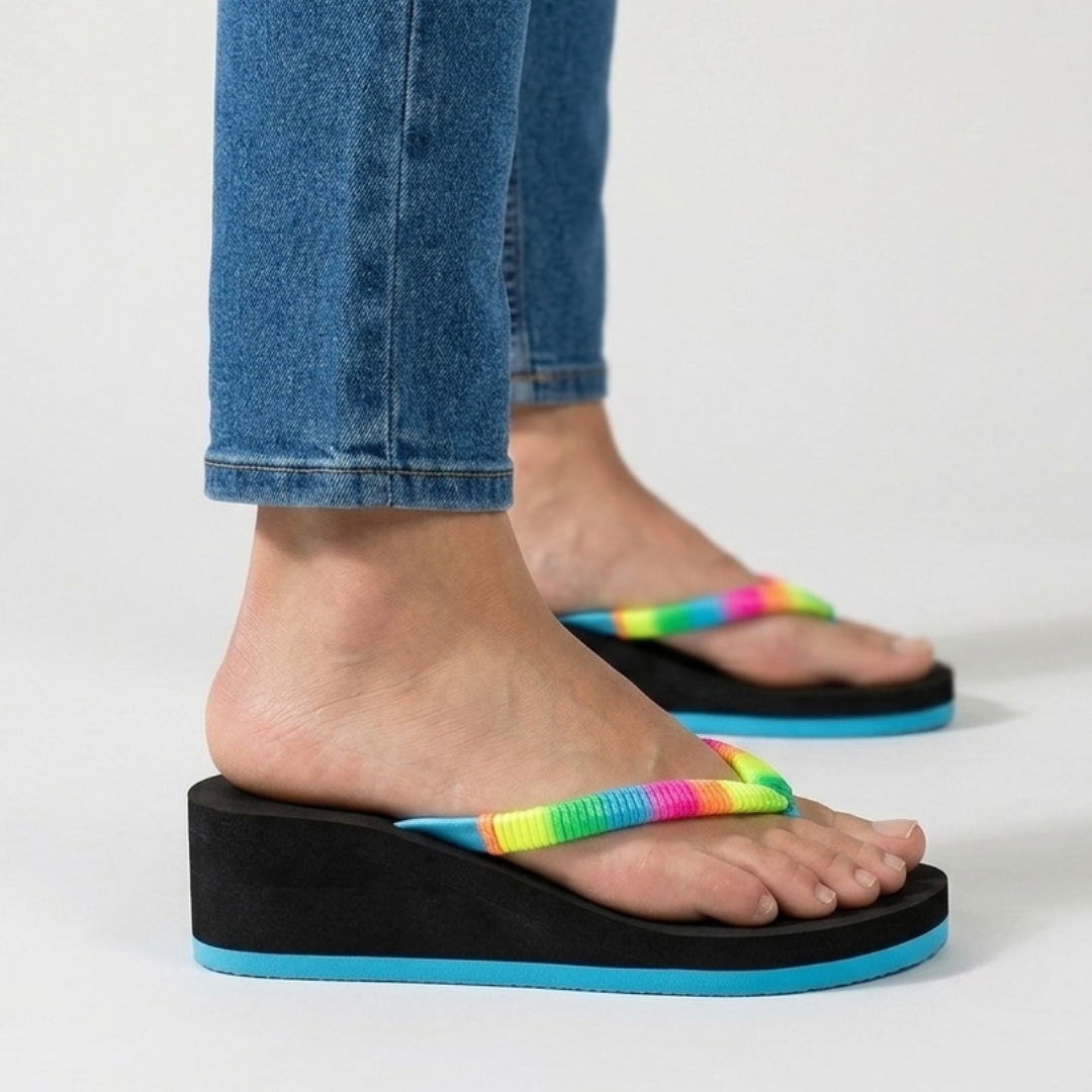 Sandales compensées Héloïse coloris Noir semelle