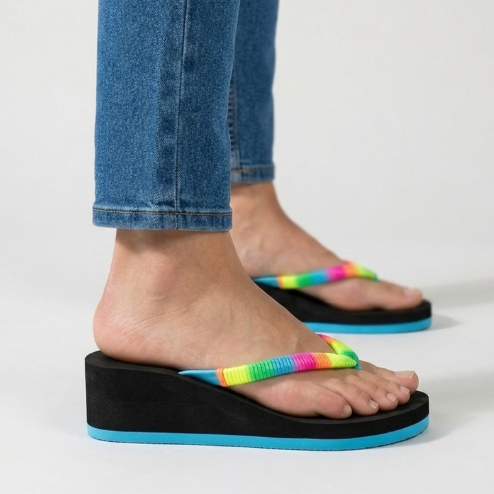 Sandales compensées Héloïse coloris Noir semelle