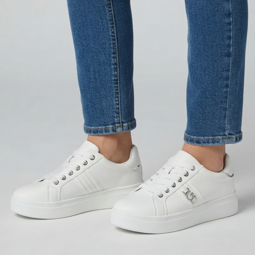Baskets Gabrielle blanc pour femme