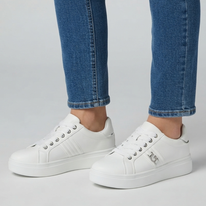 Baskets Gabrielle blanc pour femme