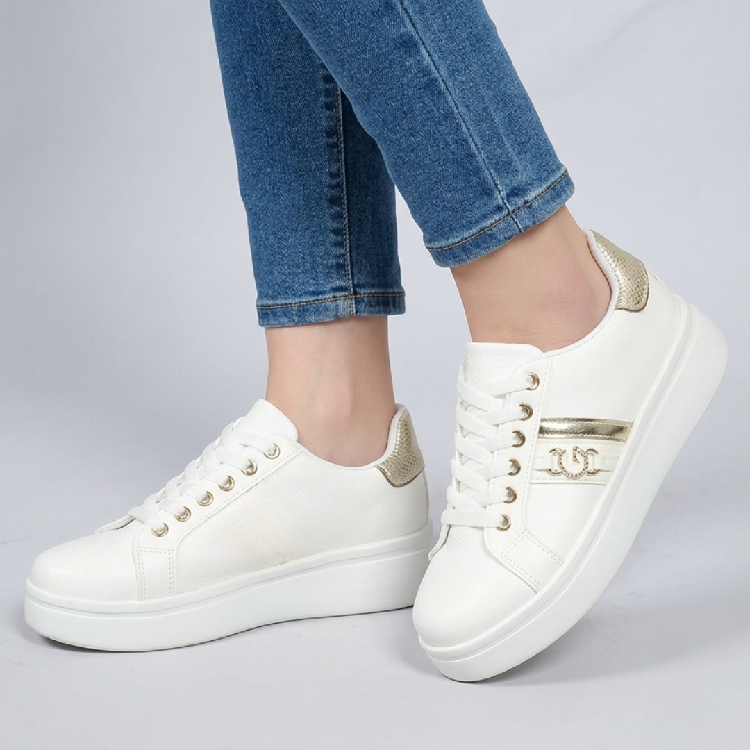 Baskets Gabrielle or pour femme