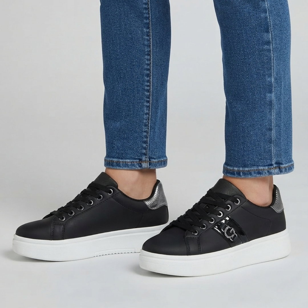 Baskets Gabrielle noir pour femme