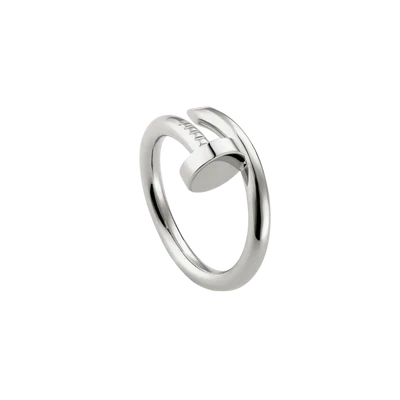 Bague dorée motif clou poli